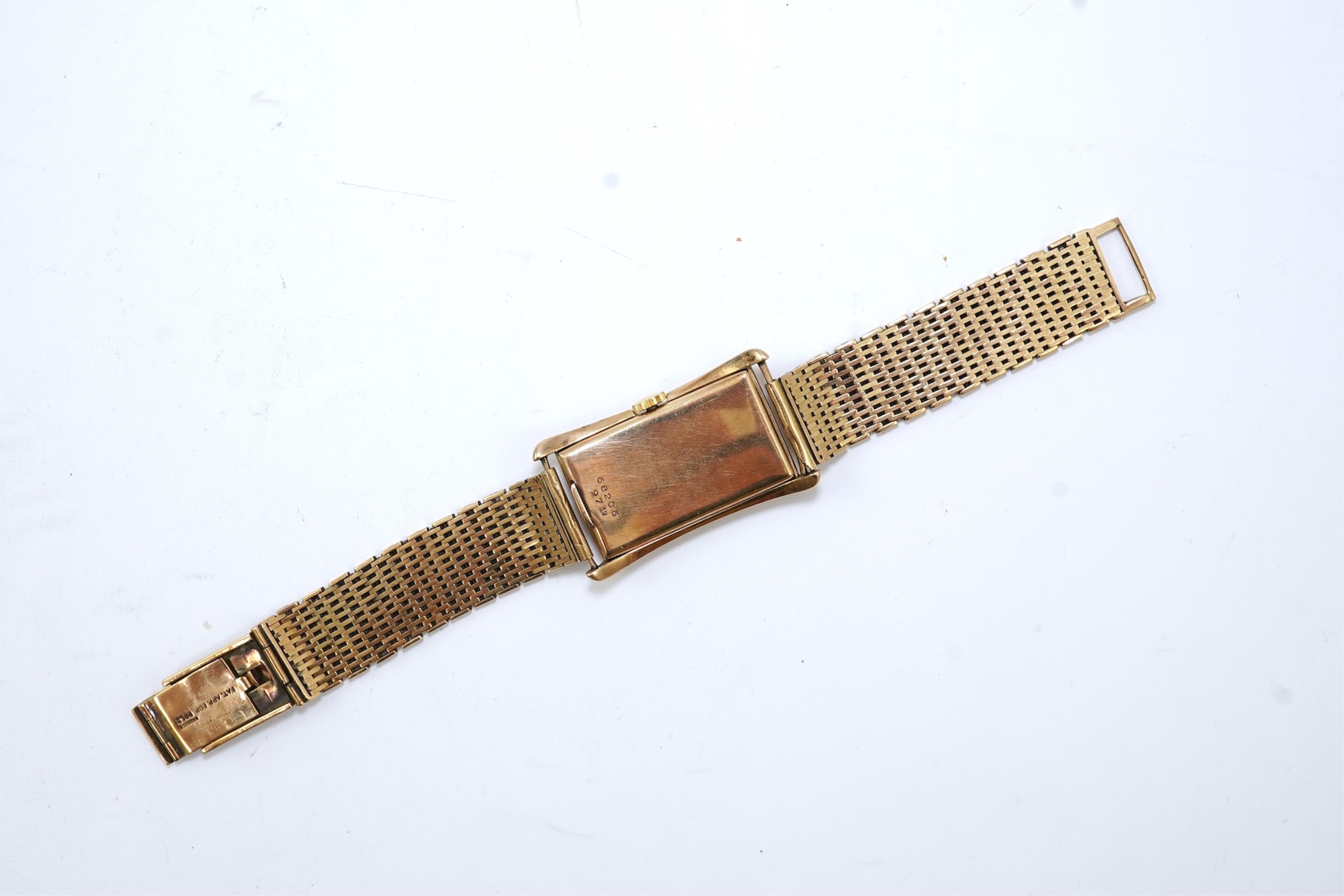 A gentleman's 1930's Rolex Prince manual wind wrist watch, on a later associated 9ct gold bracelet